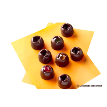 Moule en silicone chocolat de Noël : Winter ball 14 boules de Noël 11 x 21  cm - Silikomart