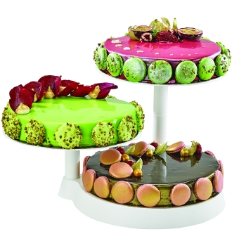 Séparateur de gâteau rond de 10 pouces Support à gâteau en or métallique ou  entretoise à gâteau Riser à gâteau rond -  France